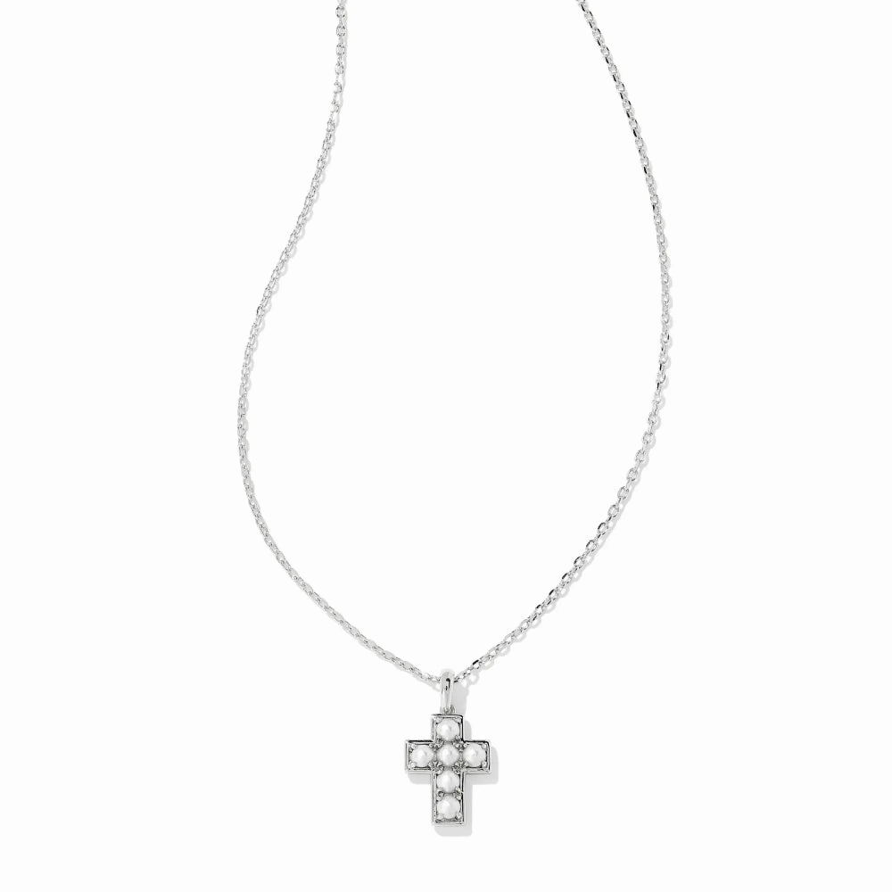 Kendra Scott Pearl Cross Short Pendant Necklace
