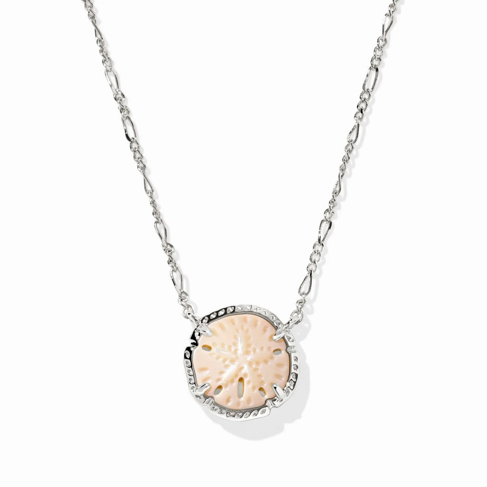 Kendra Scott Silver Sand Dollar Short Pendant Necklace