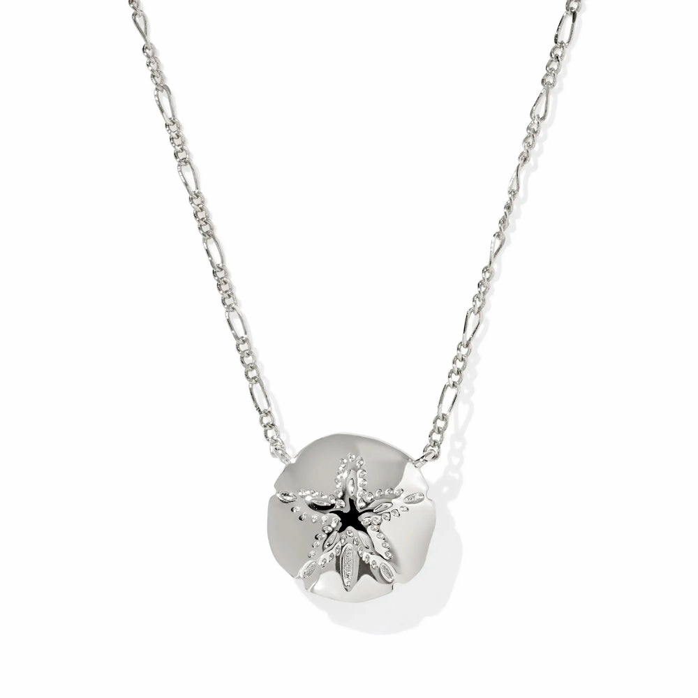 Kendra Scott Silver Sand Dollar Short Pendant Necklace