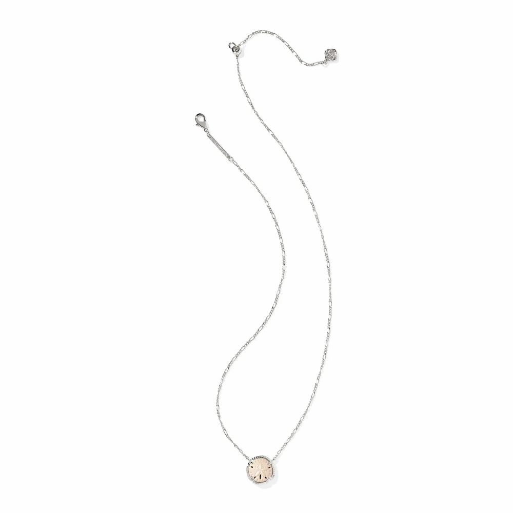 Kendra Scott Silver Sand Dollar Short Pendant Necklace