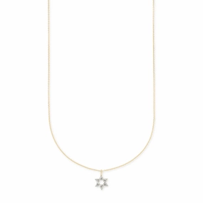 Kendra Scott Star of David 14k Gold Pendant Necklace in White Diamond