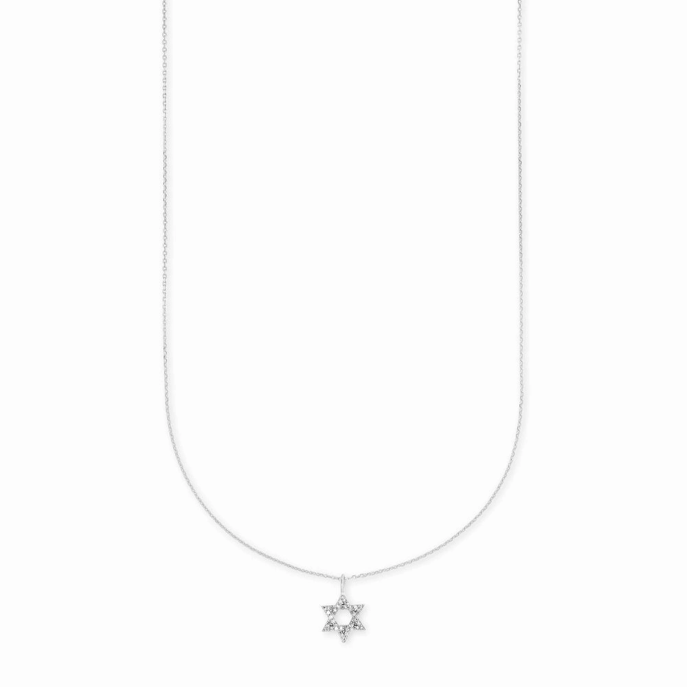 Kendra Scott Star of David 14k Gold Pendant Necklace in White Diamond