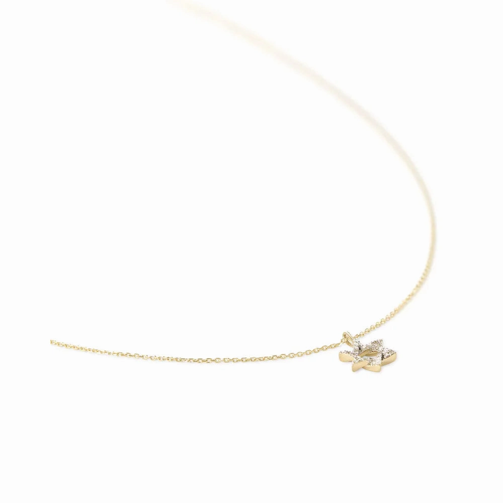 Kendra Scott Star of David 14k Gold Pendant Necklace in White Diamond