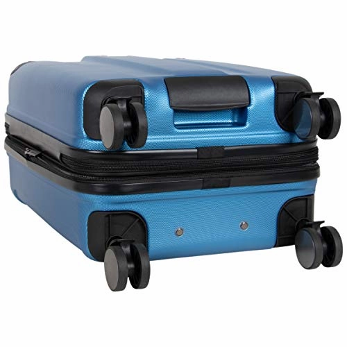 Kenneth Cole Reaction Continuum Hardside 8-Wheel Expandable Upright Spinner Luggage, Vivid Blue, 3-Piece Set (20", 24", & 28")