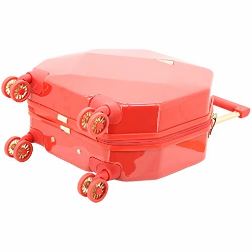 kensie Women's 20" or 2 Piece Gemstone TSA Lock Luggage Set, Red, Inch Carry-On
