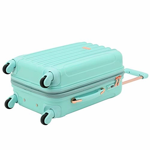 kensie Women's Alma Hardside Spinner Luggage, Opal, Carry-On 20-Inch