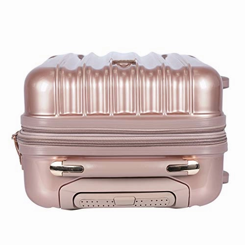 kensie Women's Alma Hardside Spinner Luggage, Rose Gold, Carry-On 20-Inch