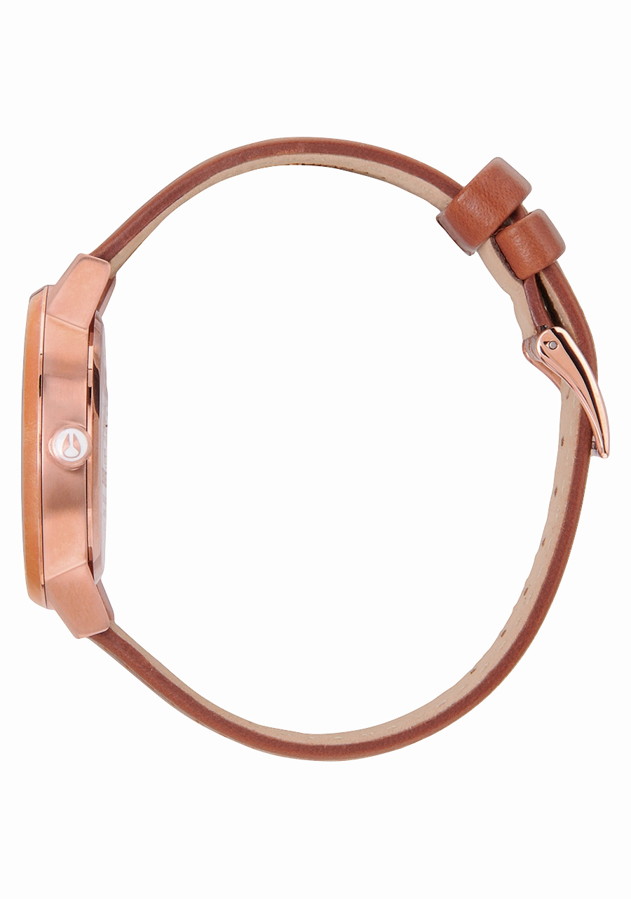 Kensington Leather - Rose Gold / White