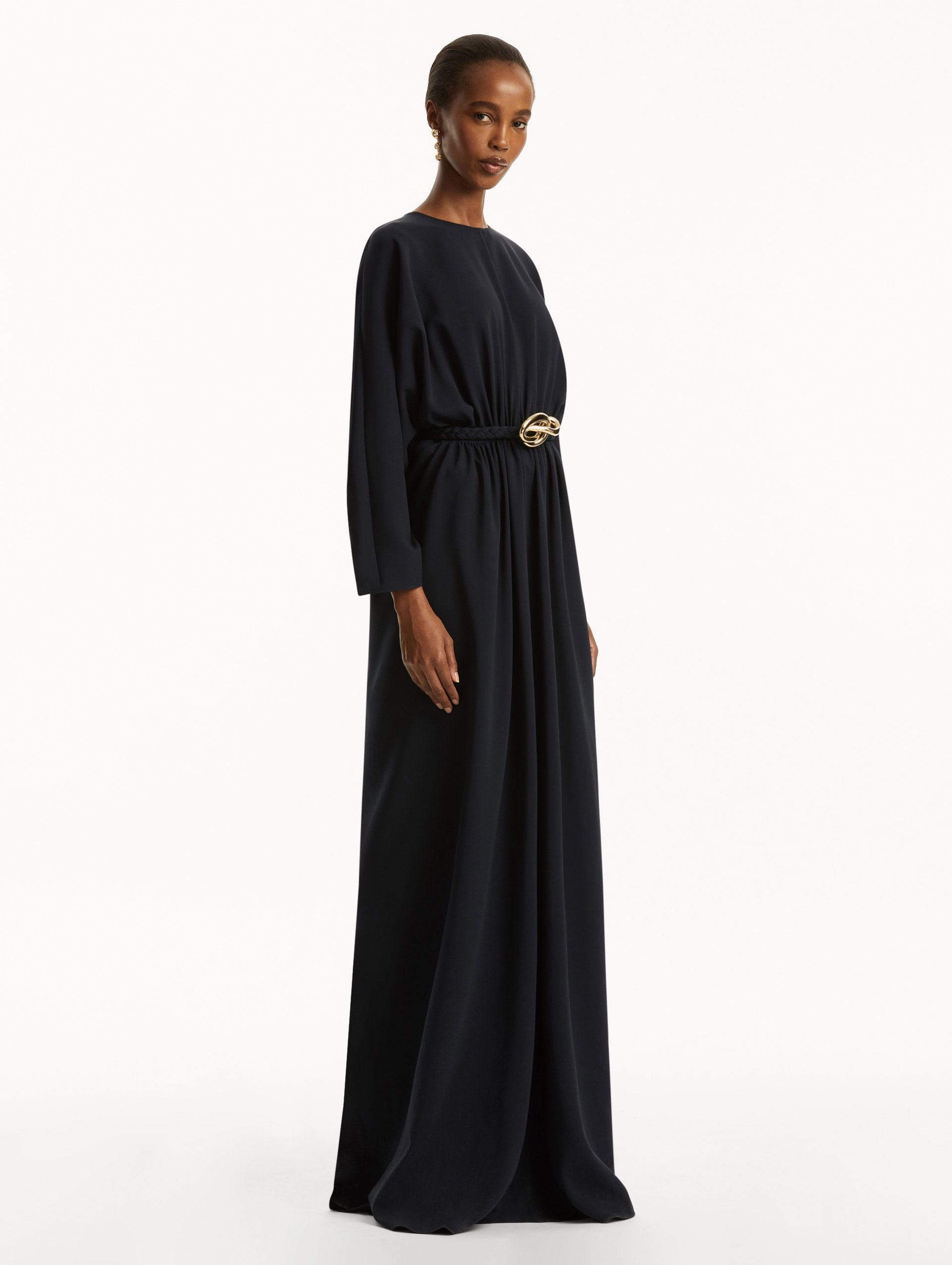 Knotted Belt Georgette Caftan