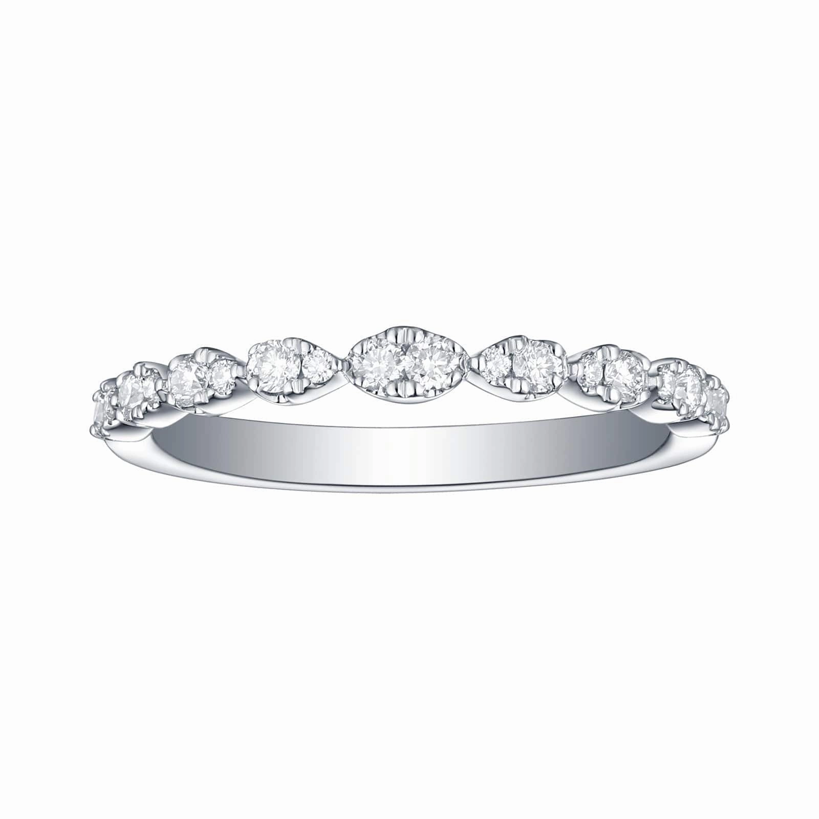 Lab Grown Diamond Pear Station Band