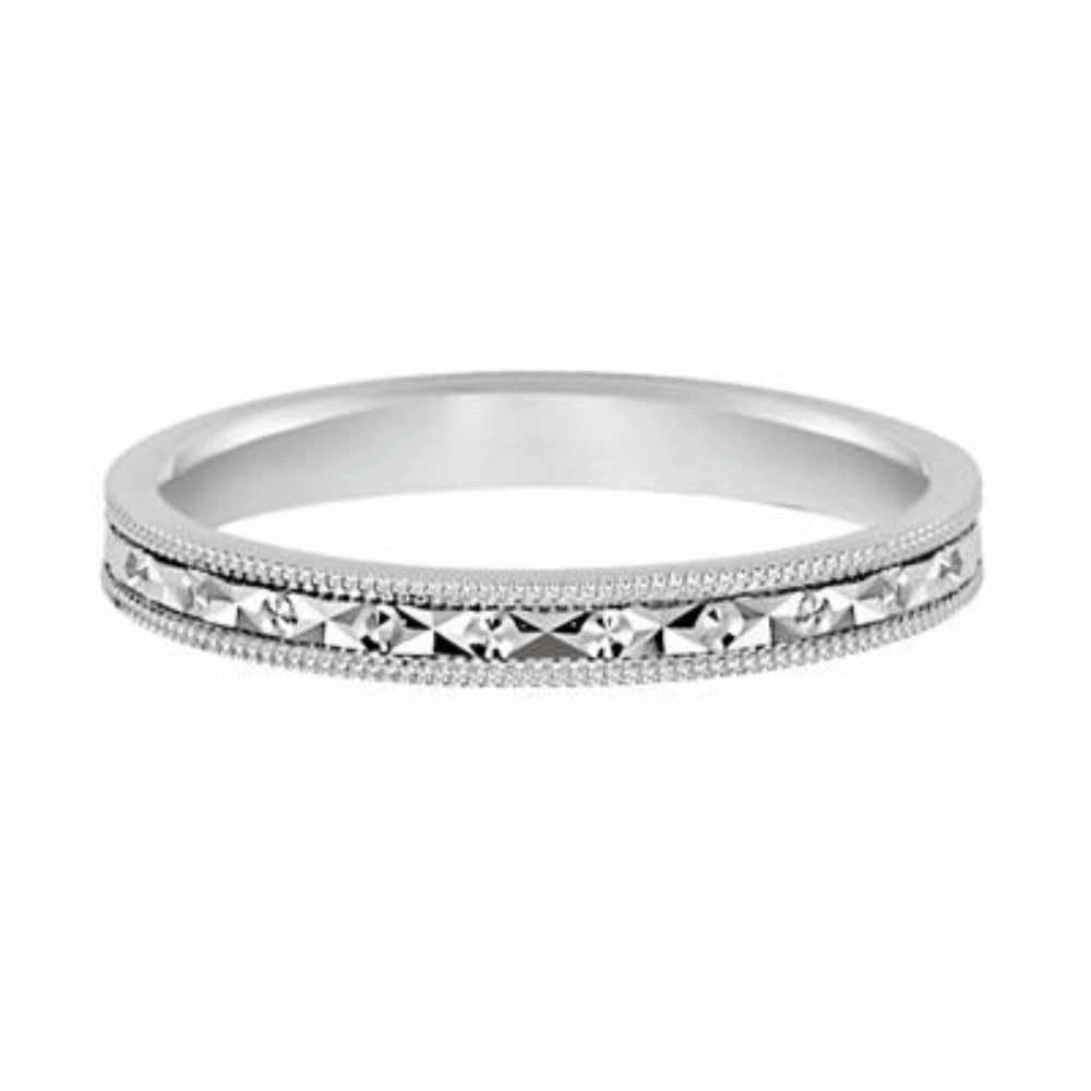 Ladies 14k Gold 2.5mm Bright Finished Swiss Cut Band