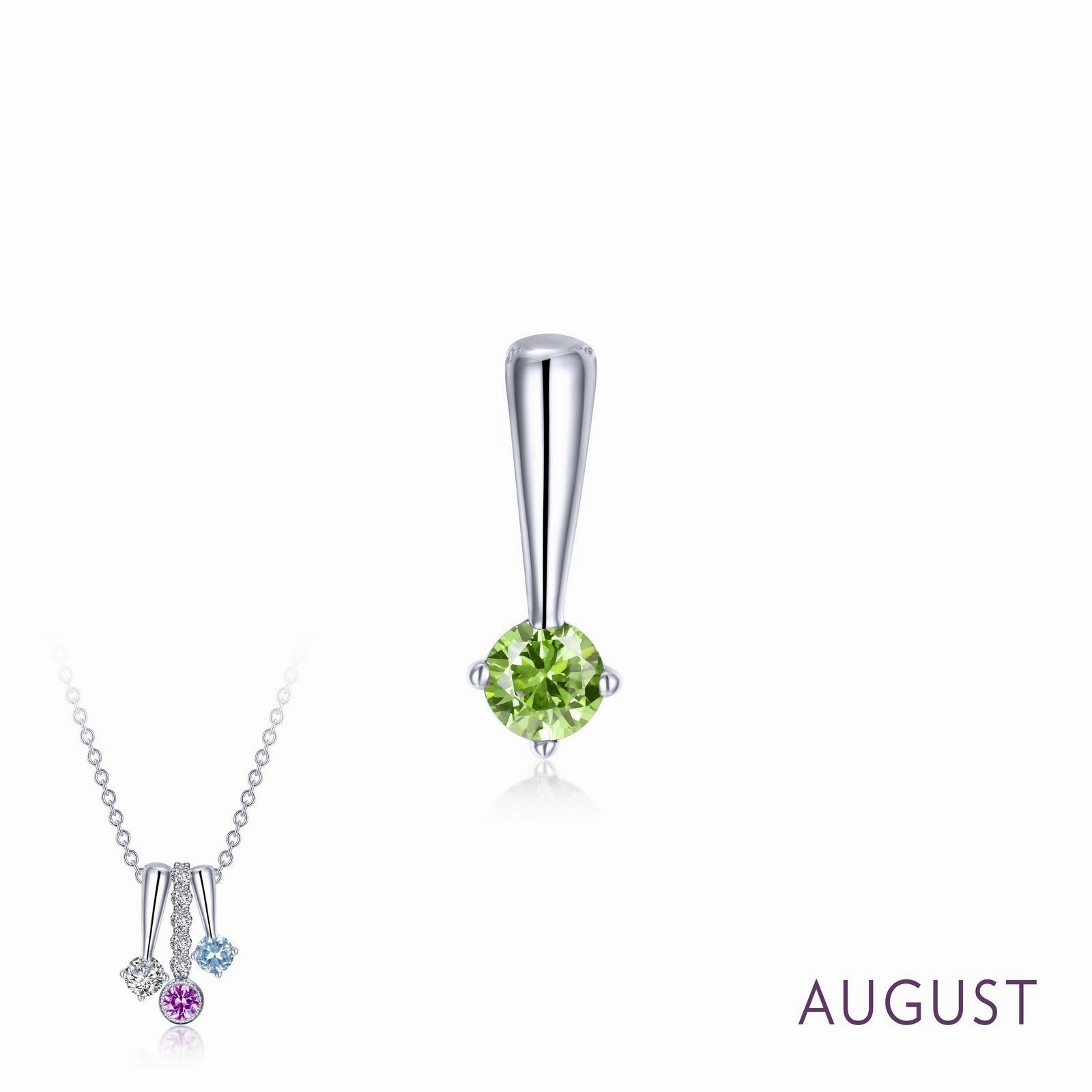 Lafonn Birthstone Peridot August Necklace BP004PDP00