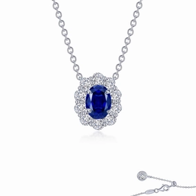 Lafonn Kaleidoscope Oval Sapphire #34 Sap Necklace SYN013SP20