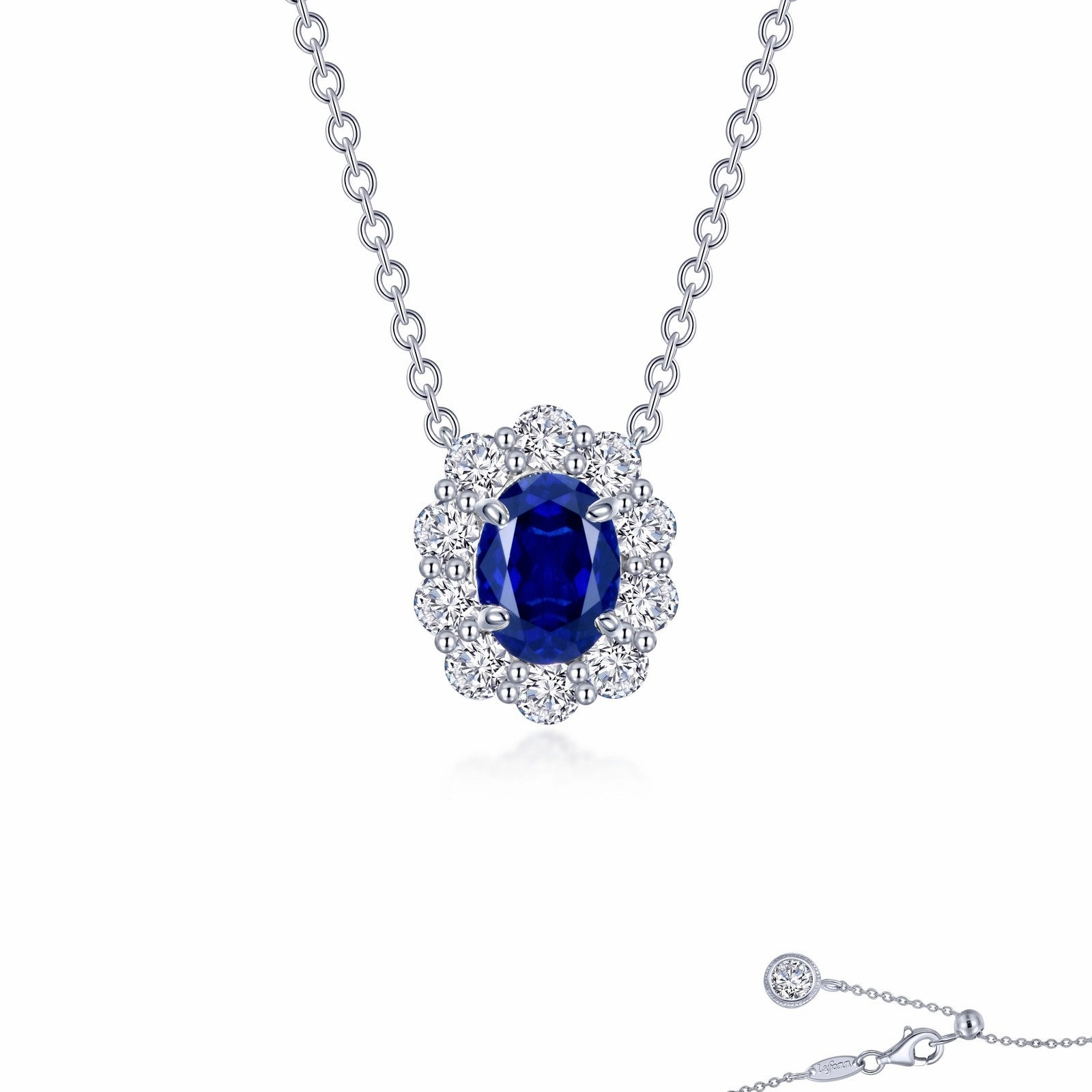 Lafonn Kaleidoscope Oval Sapphire #34 Sap Necklace SYN013SP20