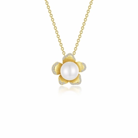 Lafonn Lafonn Gold Club White Fresh Water Pearl Necklace P0289PLG20