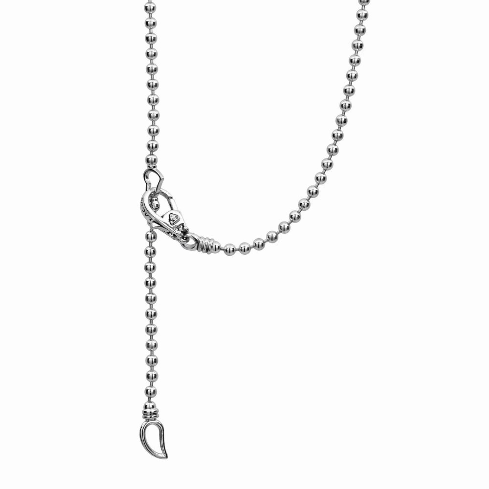 Lagos Caviar Spark Small Station Diamond Beaded Necklace