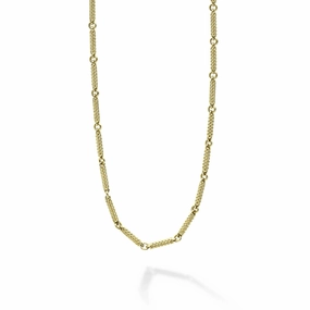 Lagos Signature Caviar 18k Gold Superfine Caviar Link Necklace