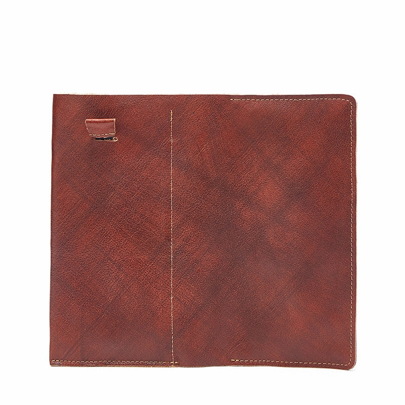 Leather Long Wallet for Men Vintage Bifold Wallet Passport Travel Wallet
