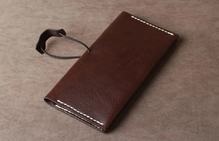 Leather Mens Cool Long Leather Wallet Phone Clutch Wallet for Men