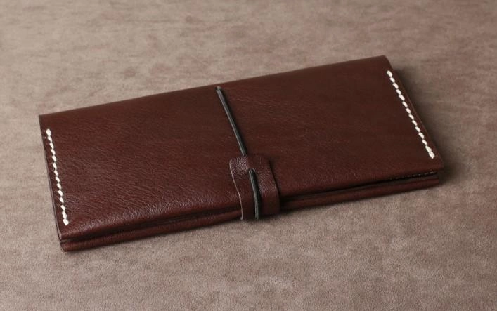 Leather Mens Cool Long Leather Wallet Phone Clutch Wallet for Men