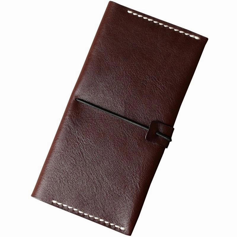 Leather Mens Cool Long Leather Wallet Phone Clutch Wallet for Men