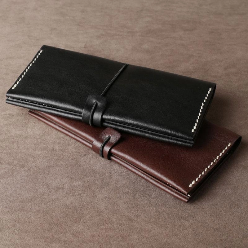 Leather Mens Cool Long Leather Wallet Phone Clutch Wallet for Men