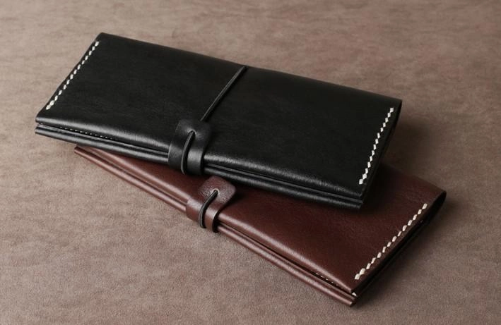 Leather Mens Cool Long Leather Wallet Phone Clutch Wallet for Men