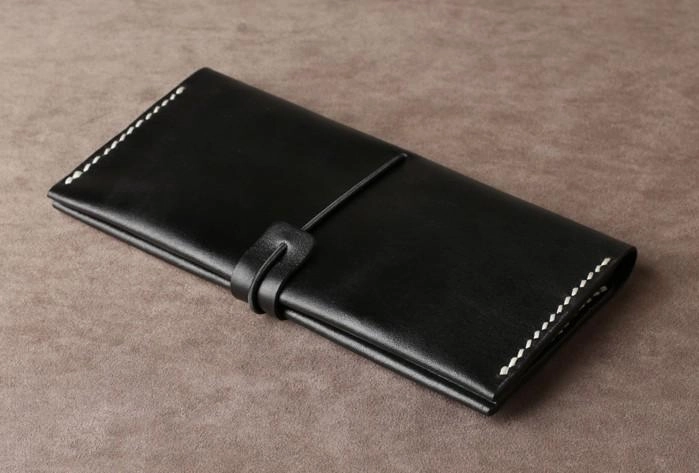Leather Mens Cool Long Leather Wallet Phone Clutch Wallet for Men