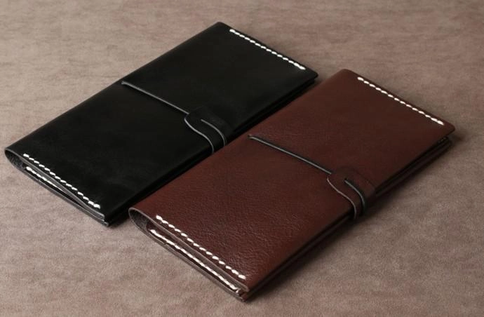 Leather Mens Cool Long Leather Wallet Phone Clutch Wallet for Men