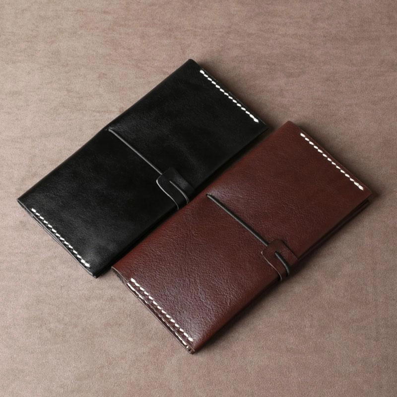 Leather Mens Cool Long Leather Wallet Phone Clutch Wallet for Men