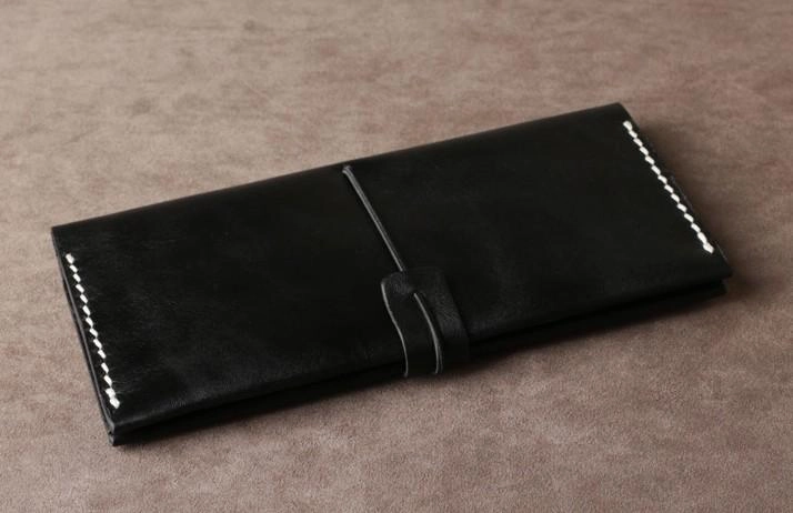 Leather Mens Cool Long Leather Wallet Phone Clutch Wallet for Men