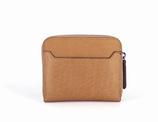 Leather Mens Zipper Front Pocket Wallet Card Wallet Slim billfold Small Change Wallet for Men