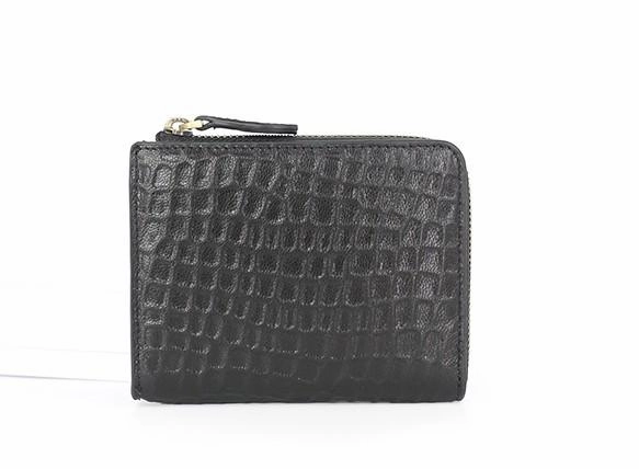 Leather Mens Zipper Small Wallet Slim Wallet Front Pocket Wallet billfold Card Wallet for Men