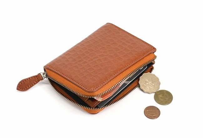 Leather Mens Zipper Small Wallet Slim Wallet Front Pocket Wallet billfold Card Wallet for Men