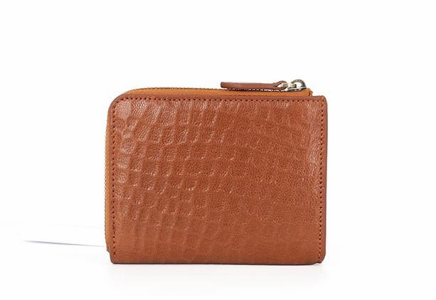 Leather Mens Zipper Small Wallet Slim Wallet Front Pocket Wallet billfold Card Wallet for Men