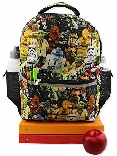 Lego Star Wars Boy's Girl's Adult 16 Inch School Backpack (One Size, Lego Star Wars)