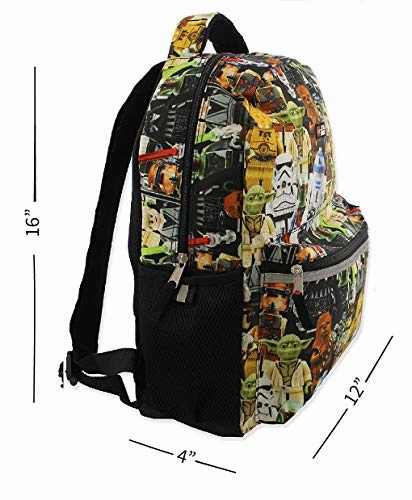 Lego Star Wars Boy's Girl's Adult 16 Inch School Backpack (One Size, Lego Star Wars)