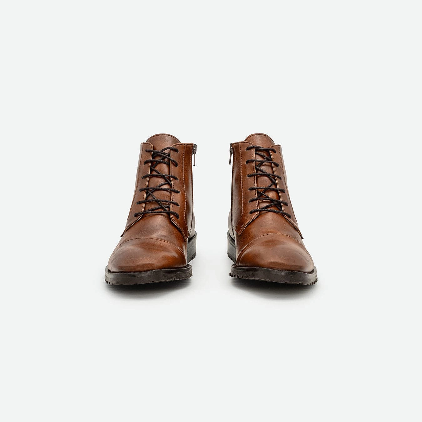 Lincoln Men's Vegan Leather Ankle Boots | Brown