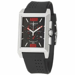 Locman Men's Watch - Sport Quartz Steel Case Black Dial Rubber Strap | 242BKRD1BK