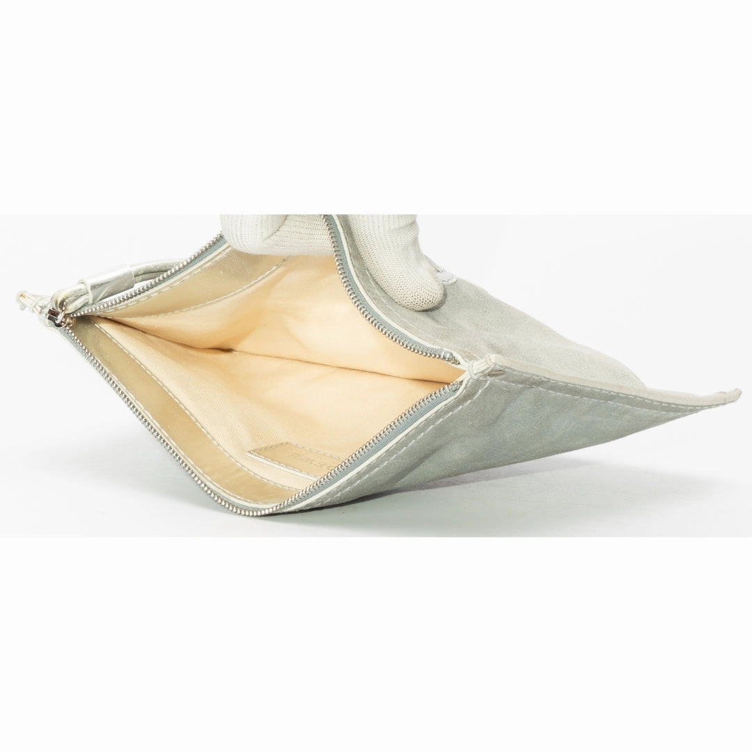 Loewe Grey Suede Wristlet