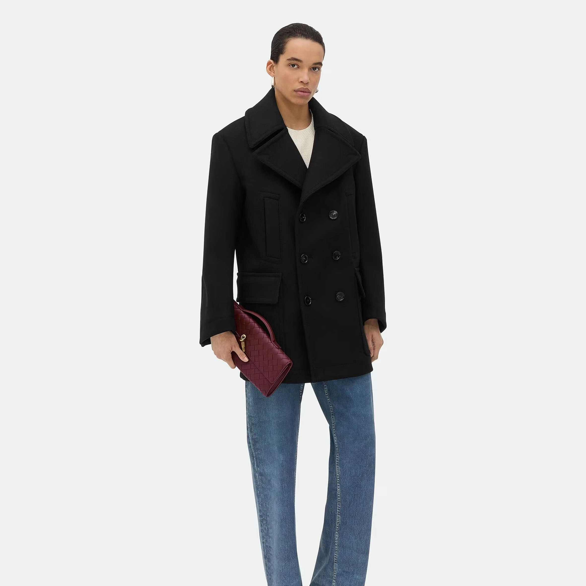 Long Clutch Andiamo Top Handle, Barolo