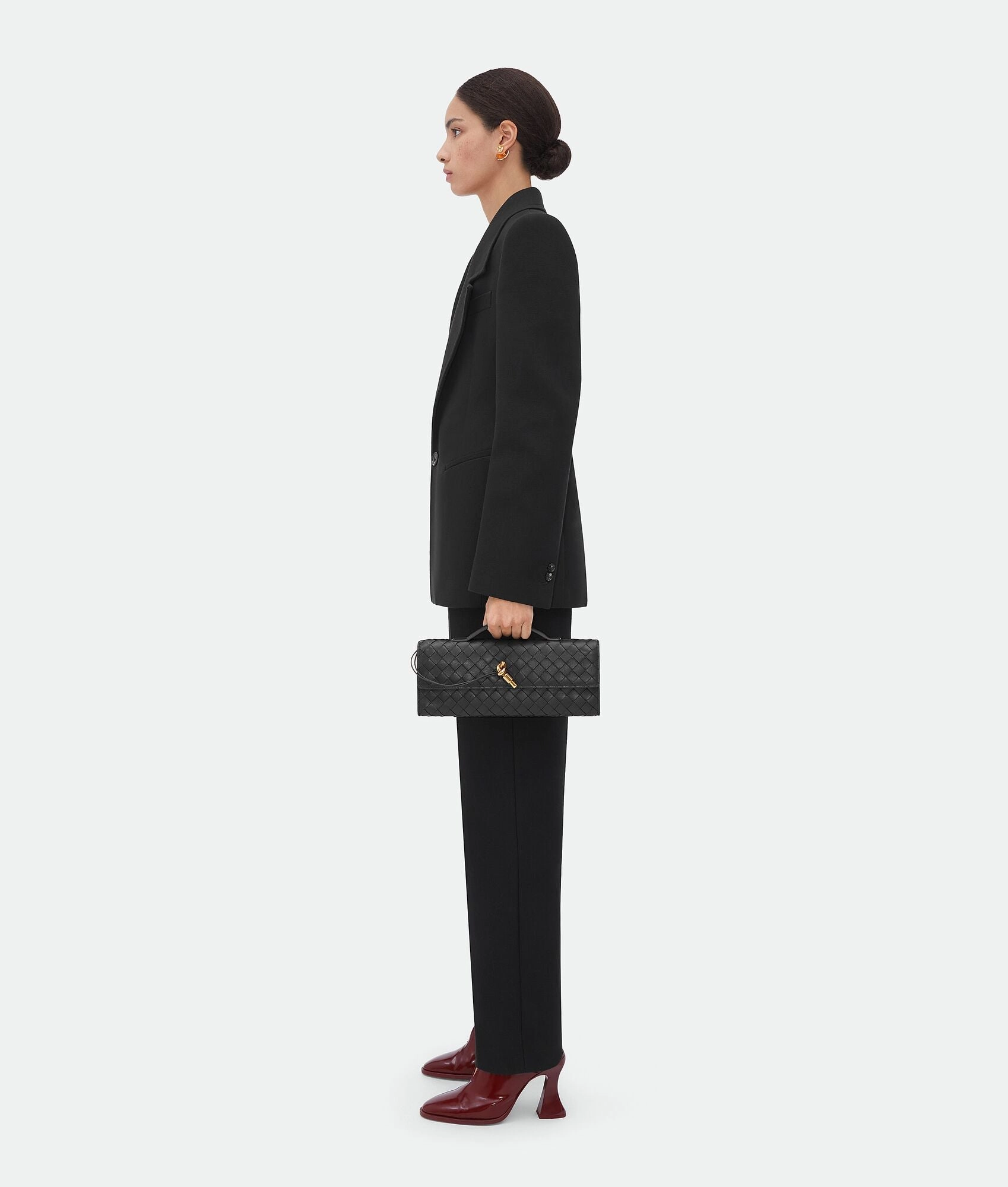 Long Clutch Andiamo Top Handle, Black