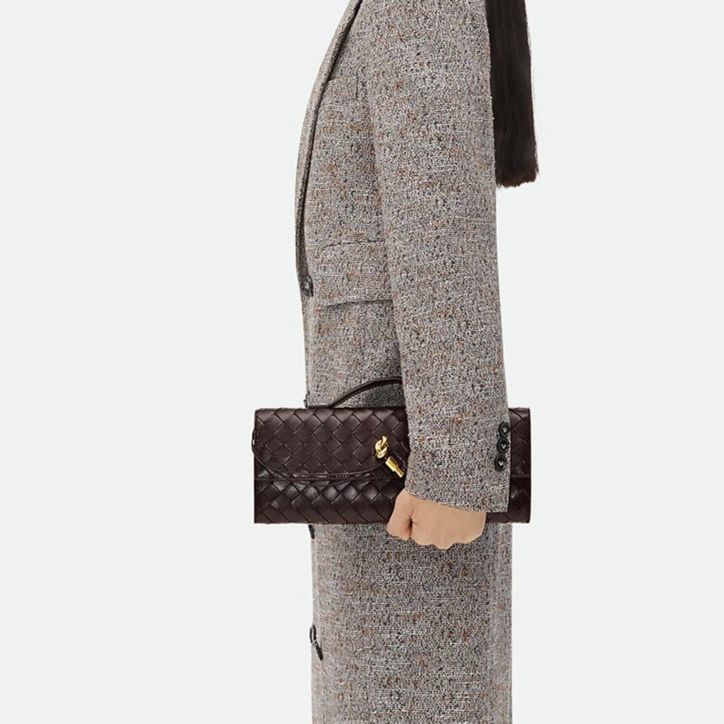 Long Clutch Andiamo Top Handle, Fondant