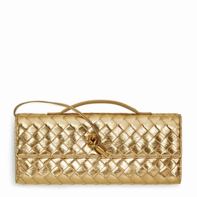 Long Clutch Andiamo Top Handle, Gold