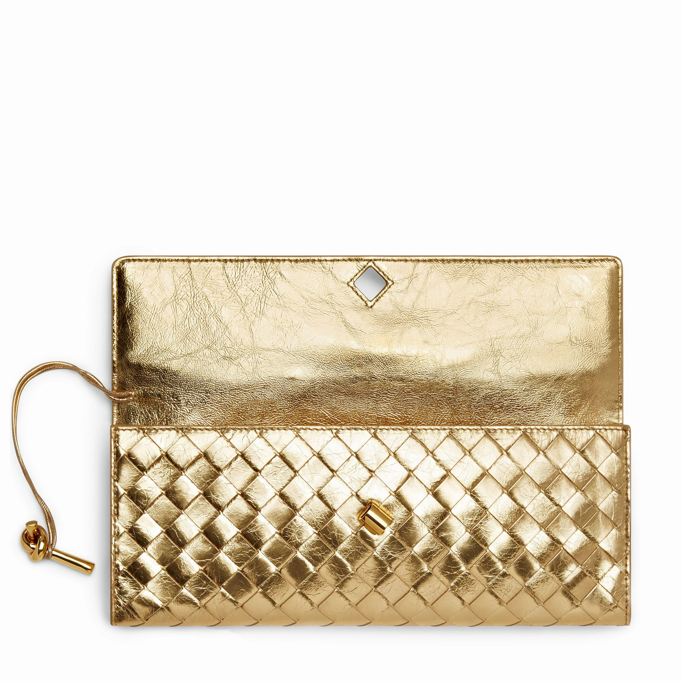 Long Clutch Andiamo Top Handle, Gold