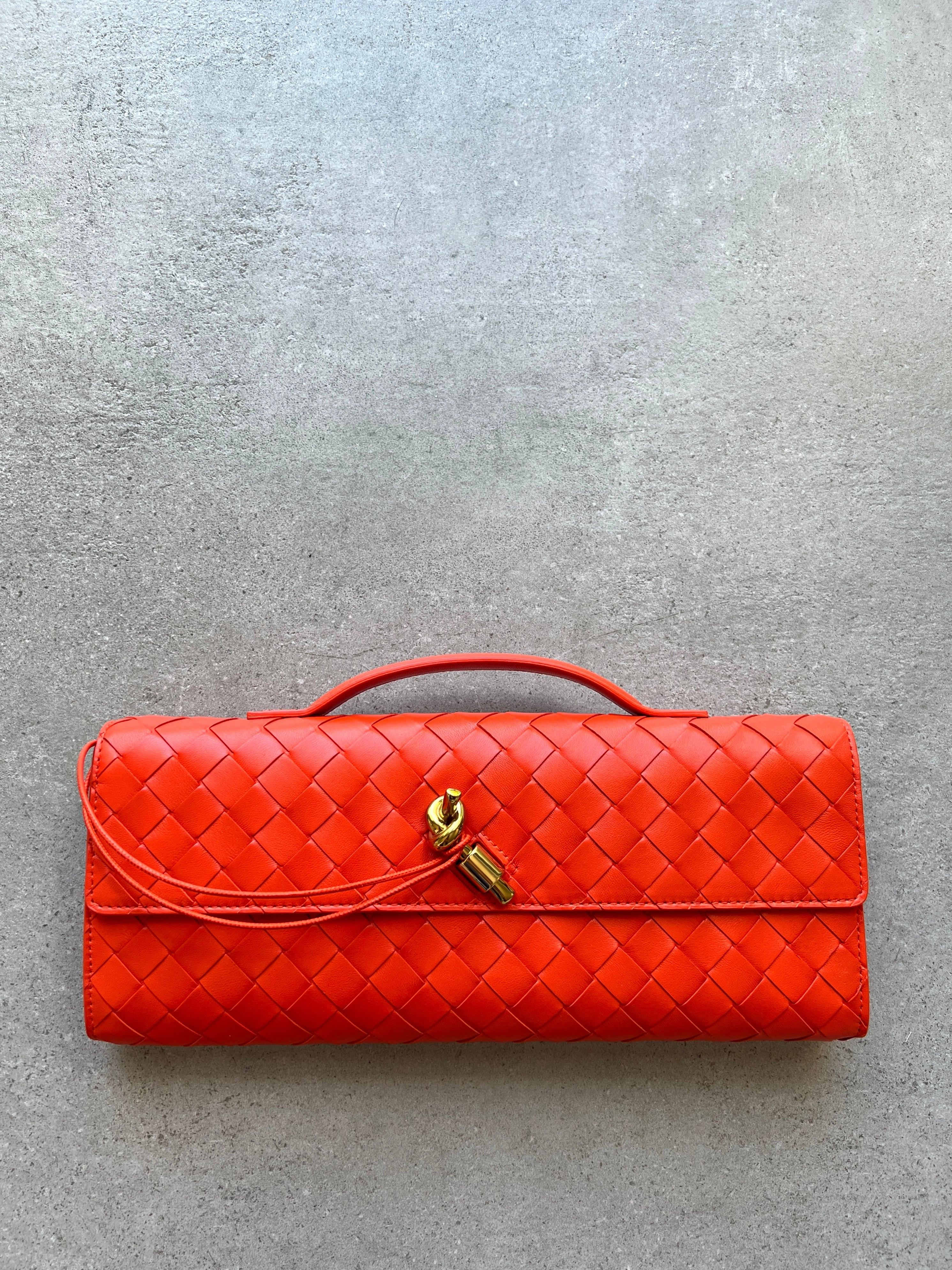 Long Clutch Andiamo Top Handle, Orange