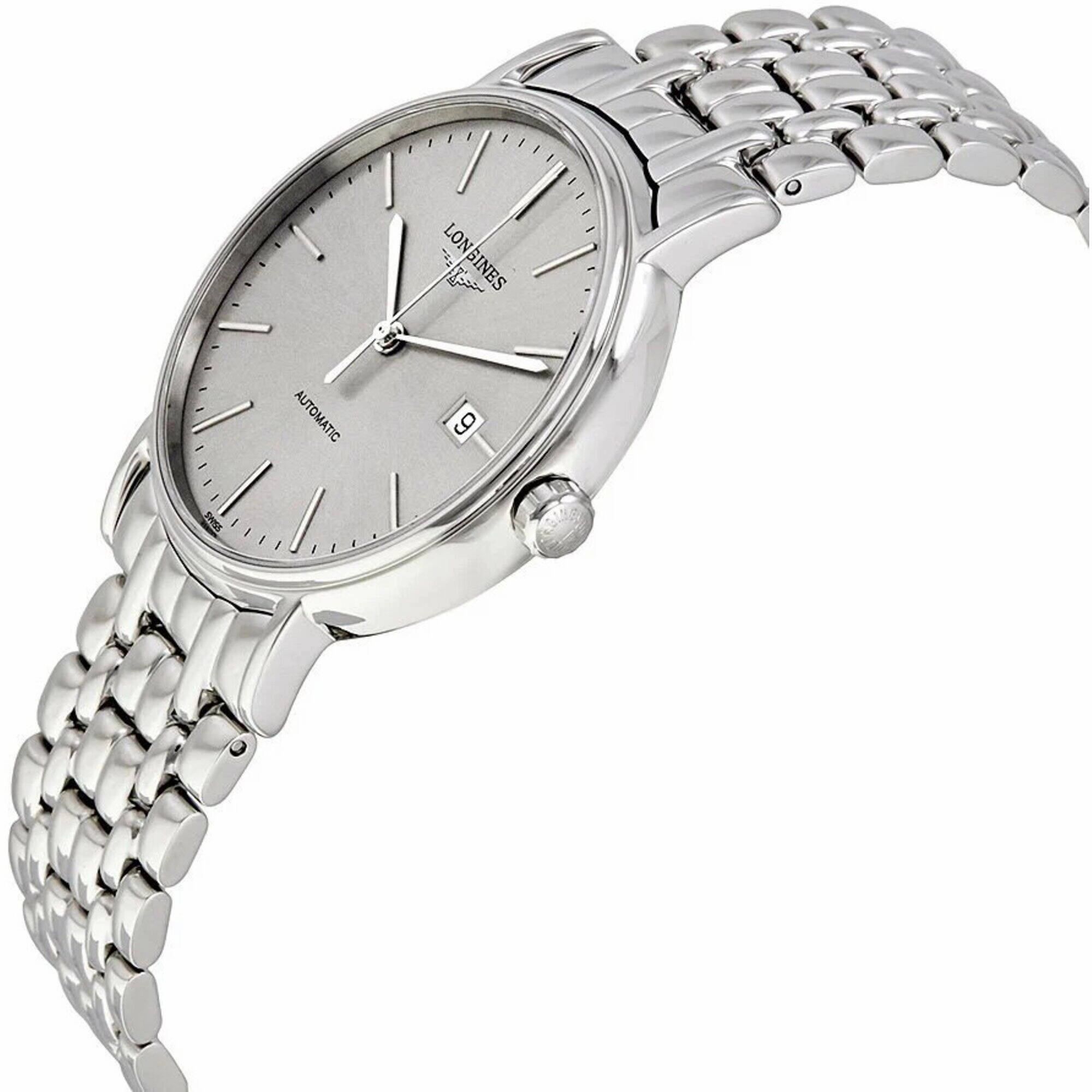 Longines Men's Watch - Presence Silver Tone Dial Stainless Steel Bracelet | L49214726