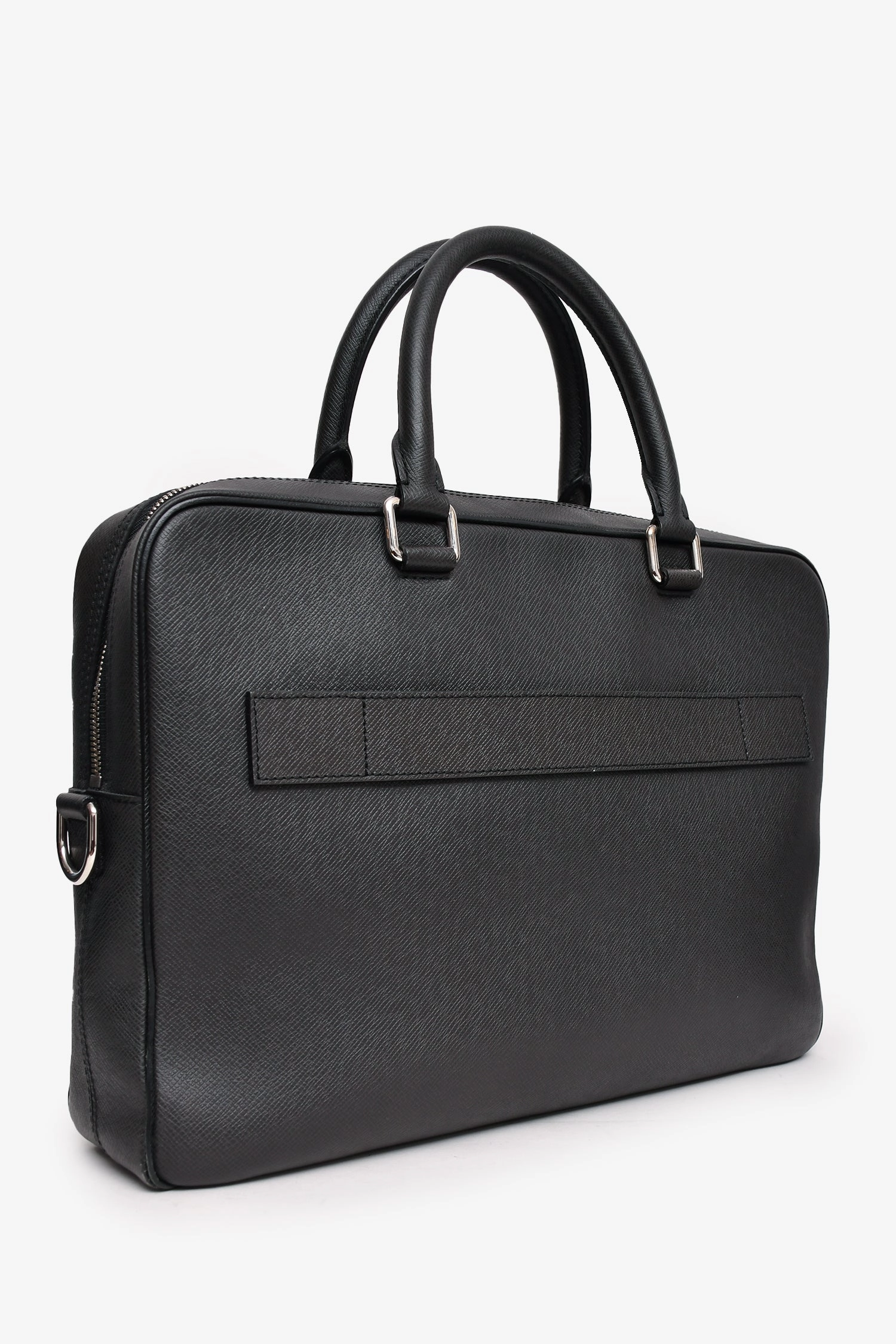 Louis Vuitton 2014 Black Leather Briefcase with Strap