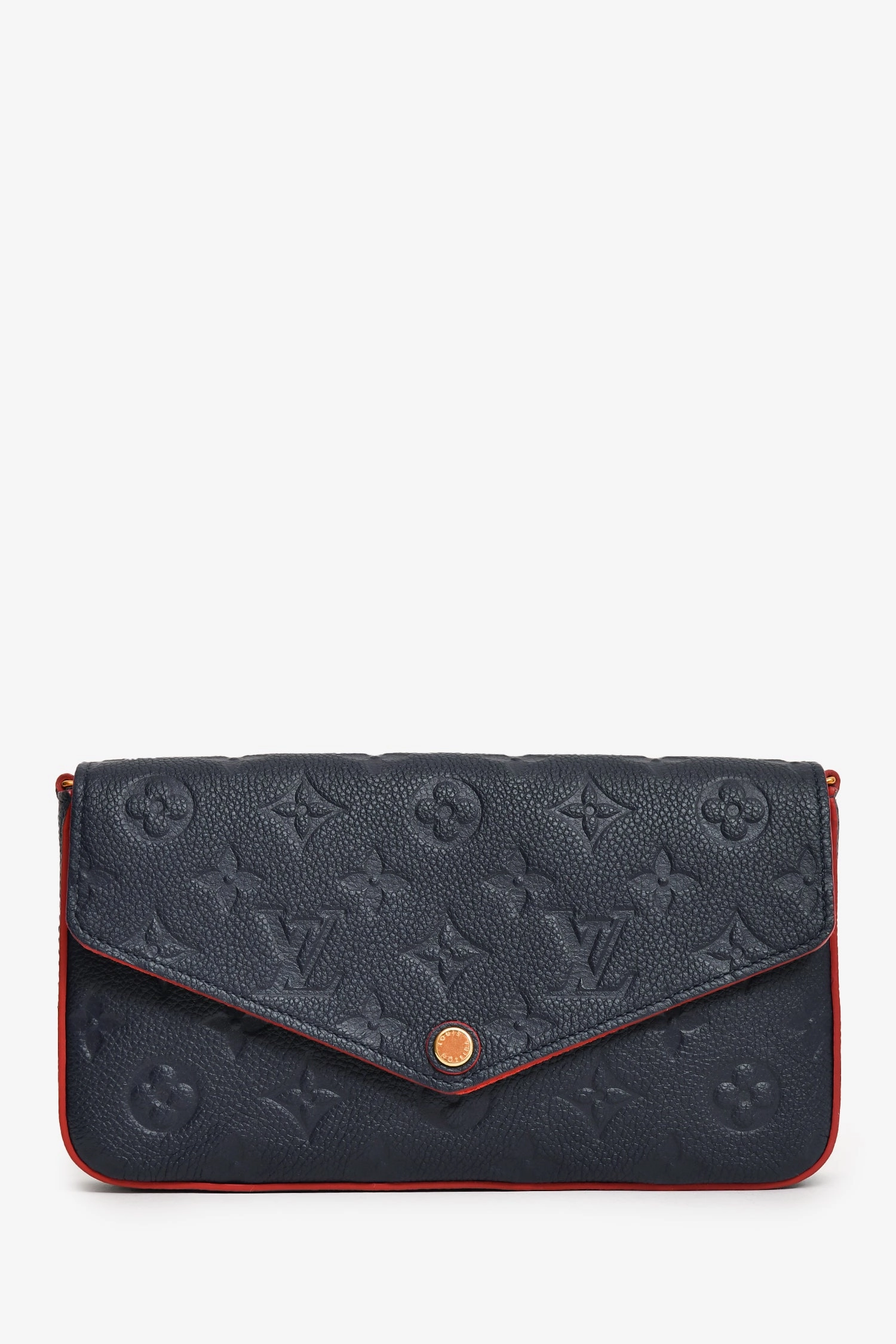 Louis Vuitton 2017 Navy/Red Leather Empriente Felicie Crossbody Bag