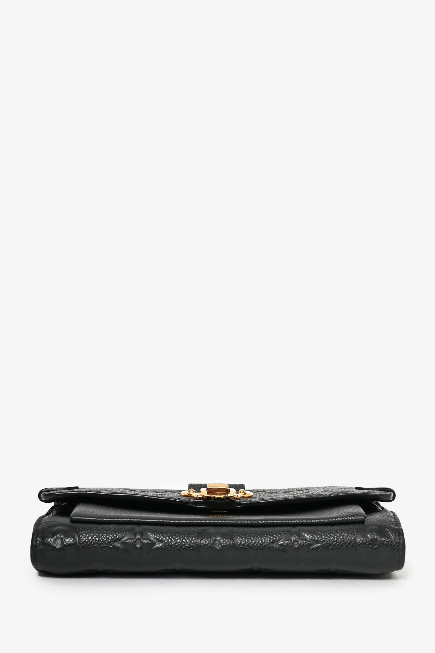 Louis Vuitton 2019 Black Empreinte Leather 'Vavin' Wallet on Chain Bag